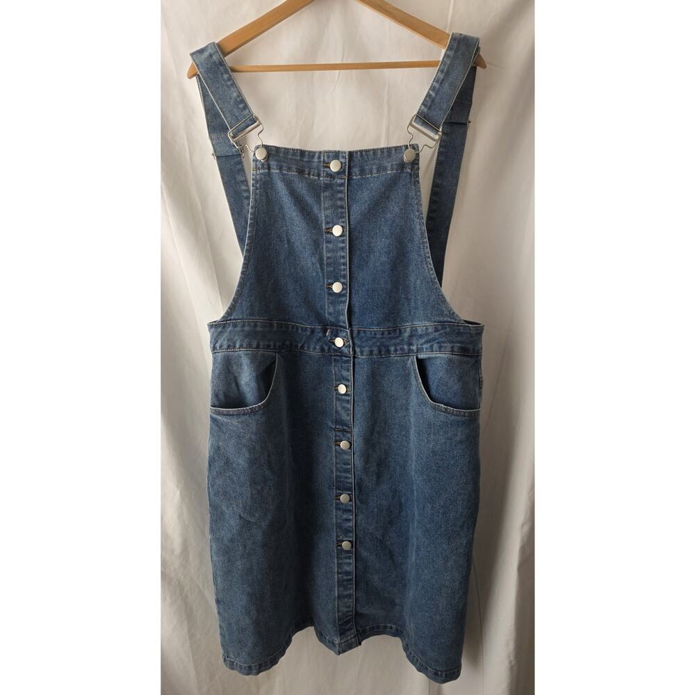 Agnes Orinda Denim Bib Jumper Size 1X NWT